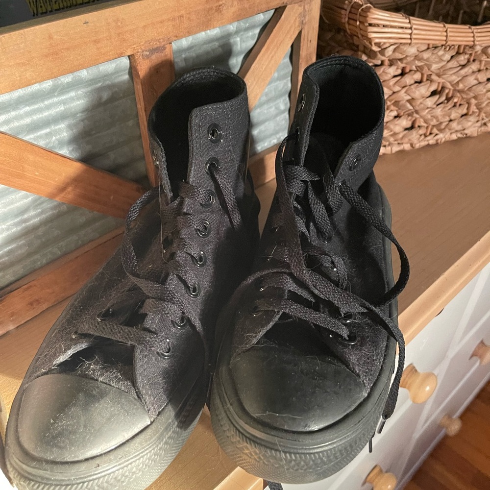 Black High Top Platform Converse